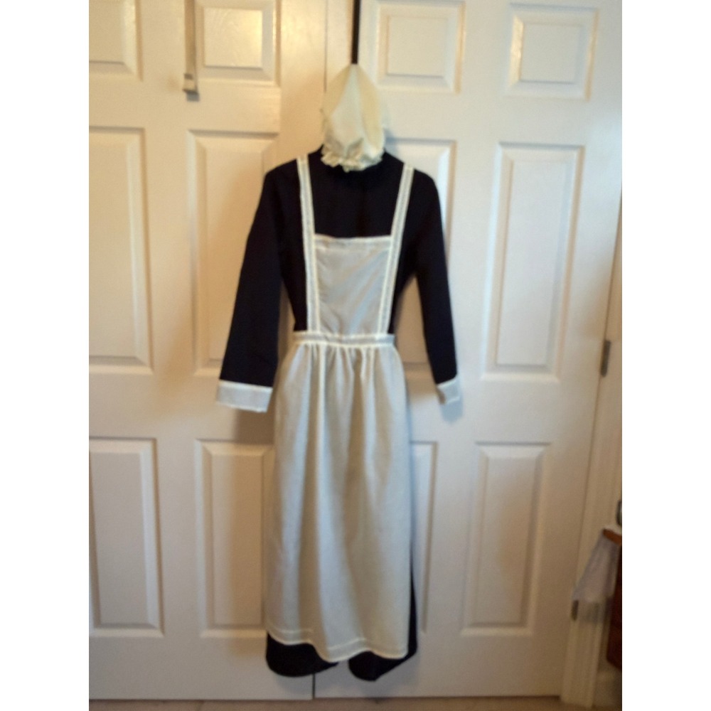 HalloweenCostumes Florence Nightingale Nurse Costume Dress Apron Bonnet XL